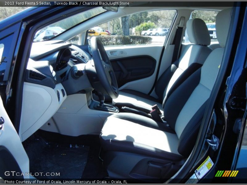 Tuxedo Black / Charcoal Black/Light Stone 2013 Ford Fiesta S Sedan