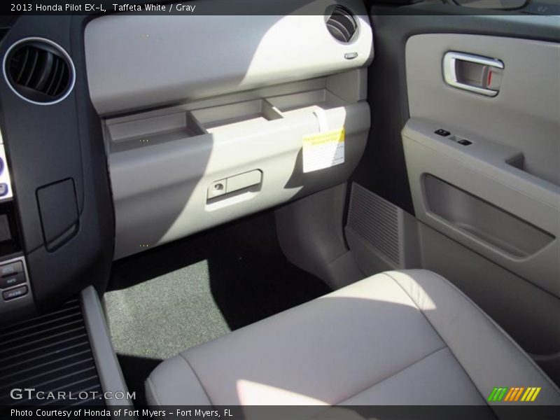 Taffeta White / Gray 2013 Honda Pilot EX-L