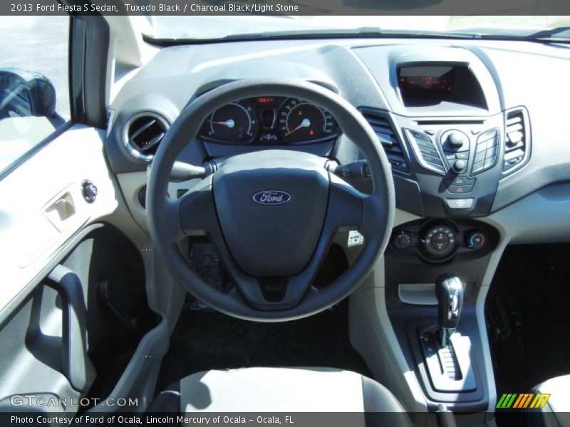 Tuxedo Black / Charcoal Black/Light Stone 2013 Ford Fiesta S Sedan