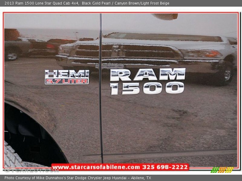 Black Gold Pearl / Canyon Brown/Light Frost Beige 2013 Ram 1500 Lone Star Quad Cab 4x4