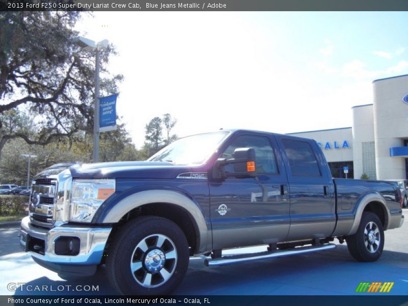 Blue Jeans Metallic / Adobe 2013 Ford F250 Super Duty Lariat Crew Cab