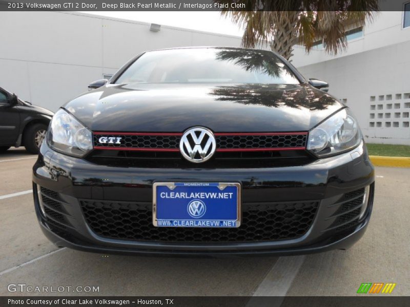 Deep Black Pearl Metallic / Interlagos Plaid Cloth 2013 Volkswagen GTI 2 Door