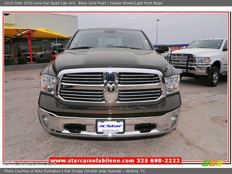 Black Gold Pearl / Canyon Brown/Light Frost Beige 2013 Ram 1500 Lone Star Quad Cab 4x4