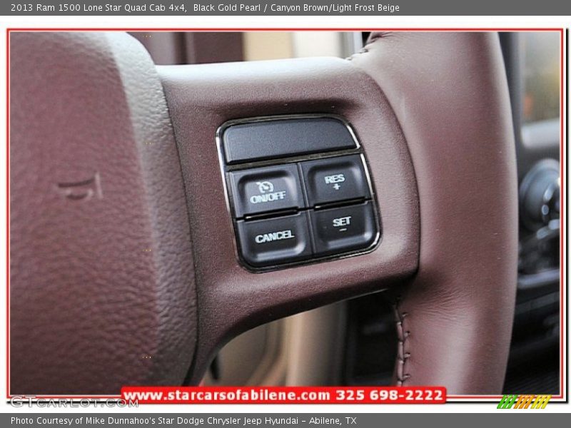 Black Gold Pearl / Canyon Brown/Light Frost Beige 2013 Ram 1500 Lone Star Quad Cab 4x4