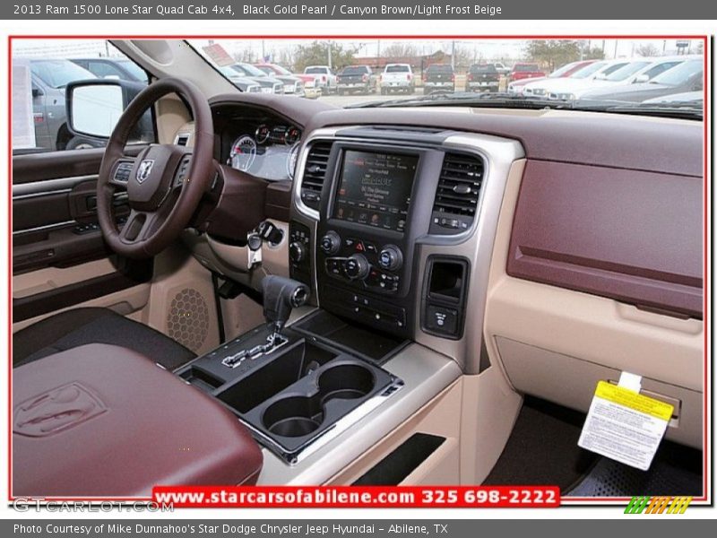 Black Gold Pearl / Canyon Brown/Light Frost Beige 2013 Ram 1500 Lone Star Quad Cab 4x4