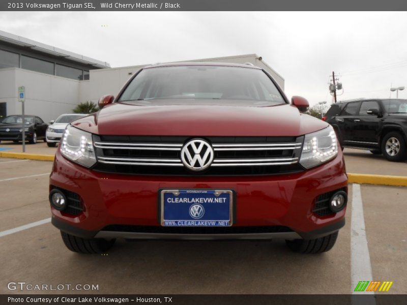 Wild Cherry Metallic / Black 2013 Volkswagen Tiguan SEL