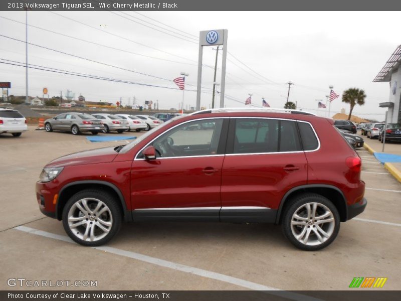 Wild Cherry Metallic / Black 2013 Volkswagen Tiguan SEL