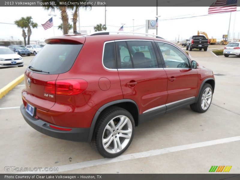 Wild Cherry Metallic / Black 2013 Volkswagen Tiguan SEL