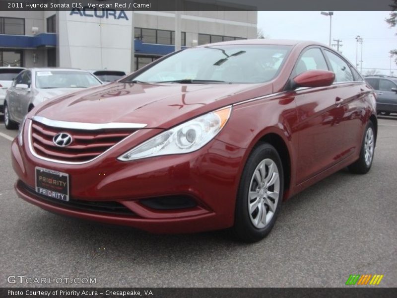 Venetian Red / Camel 2011 Hyundai Sonata GLS