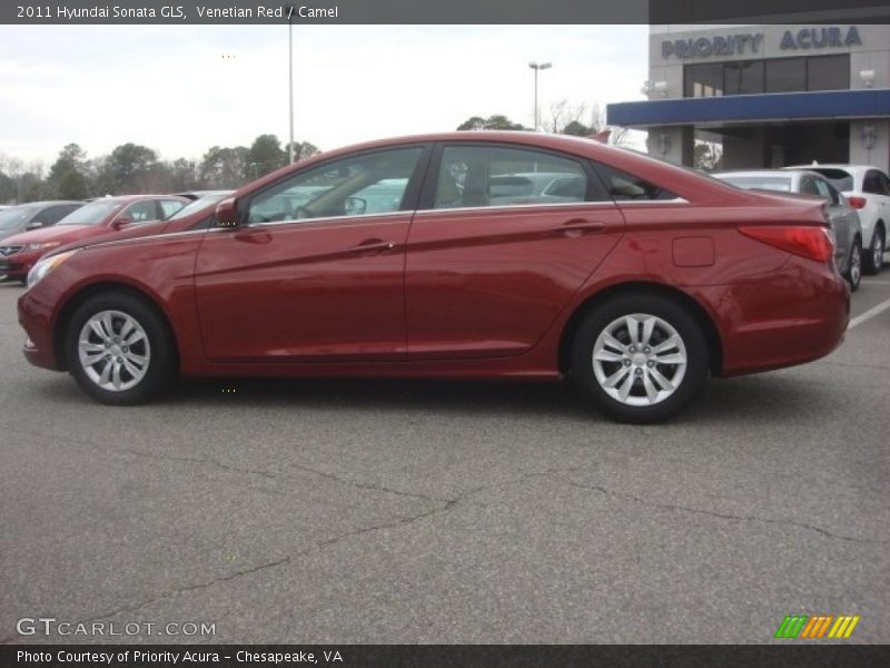 Venetian Red / Camel 2011 Hyundai Sonata GLS
