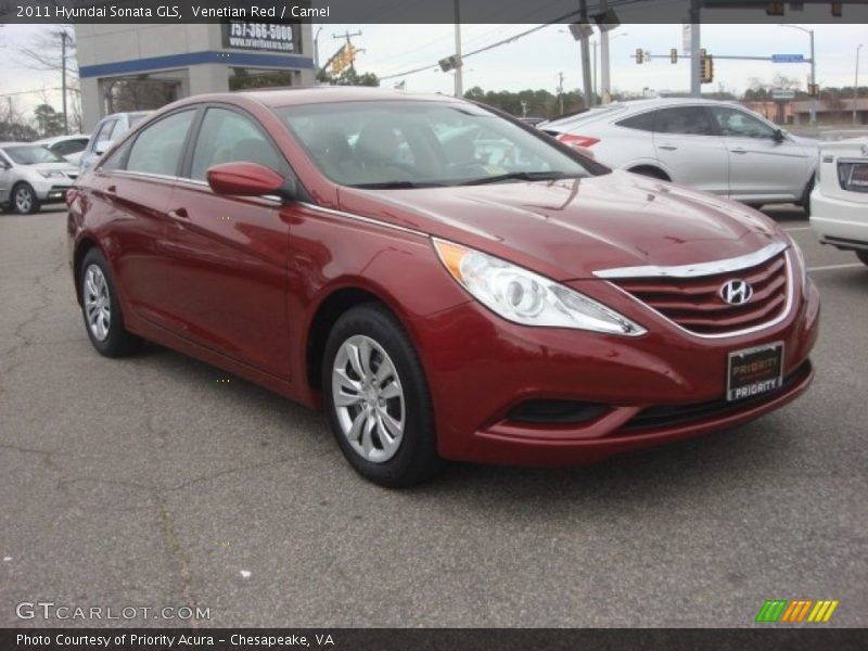 Venetian Red / Camel 2011 Hyundai Sonata GLS