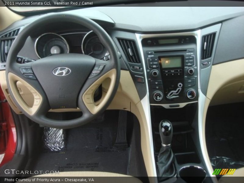 Venetian Red / Camel 2011 Hyundai Sonata GLS