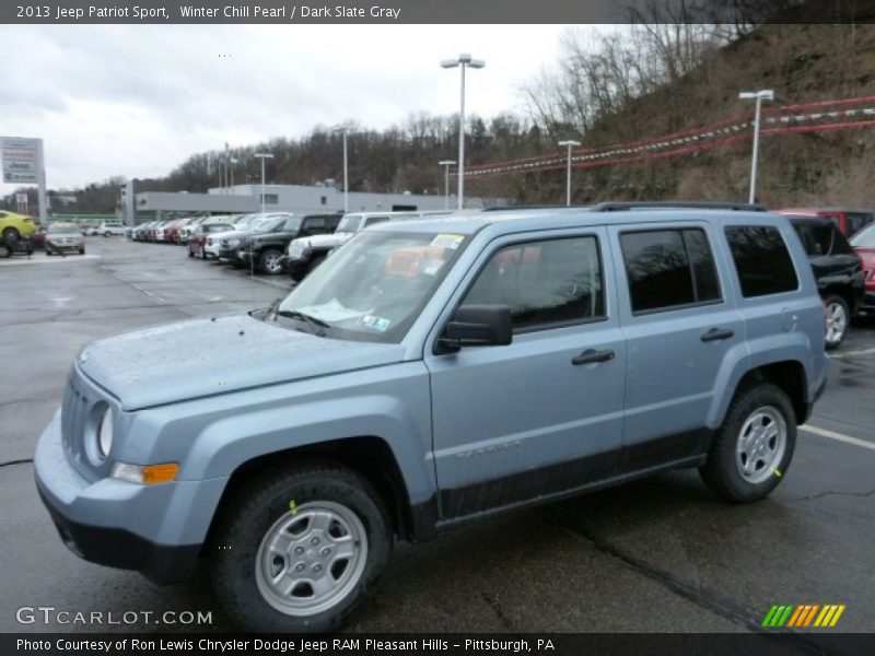 Winter Chill Pearl / Dark Slate Gray 2013 Jeep Patriot Sport