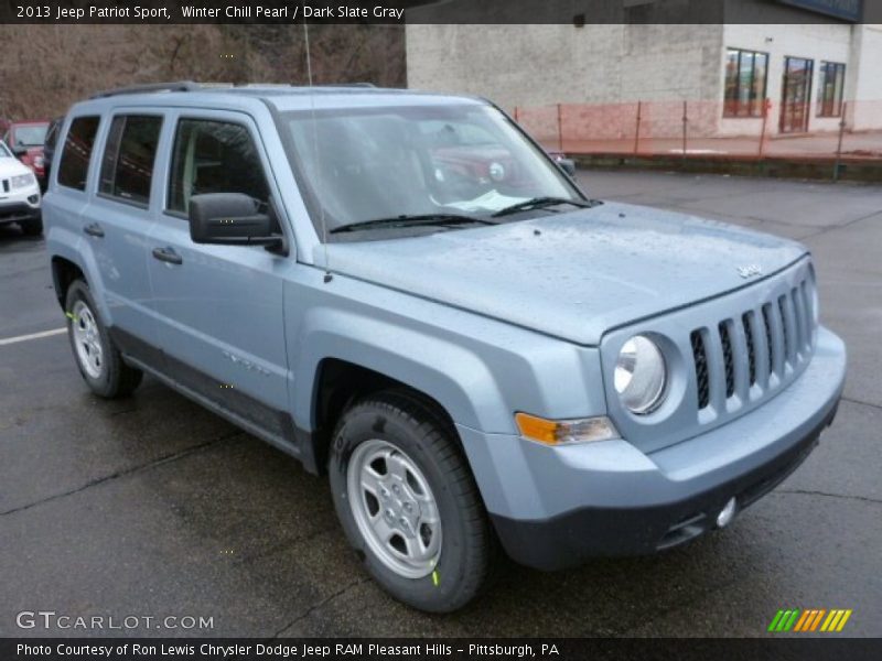 Winter Chill Pearl / Dark Slate Gray 2013 Jeep Patriot Sport