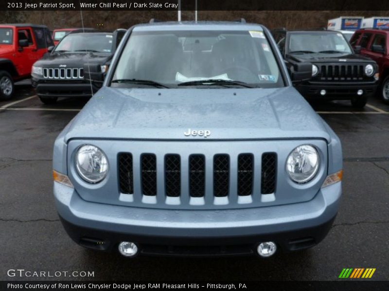 Winter Chill Pearl / Dark Slate Gray 2013 Jeep Patriot Sport