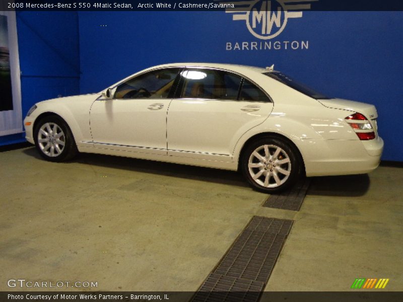 Arctic White / Cashmere/Savanna 2008 Mercedes-Benz S 550 4Matic Sedan