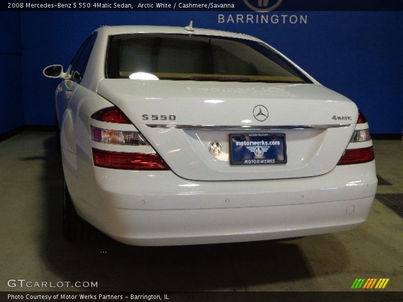 Arctic White / Cashmere/Savanna 2008 Mercedes-Benz S 550 4Matic Sedan