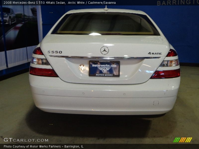Arctic White / Cashmere/Savanna 2008 Mercedes-Benz S 550 4Matic Sedan