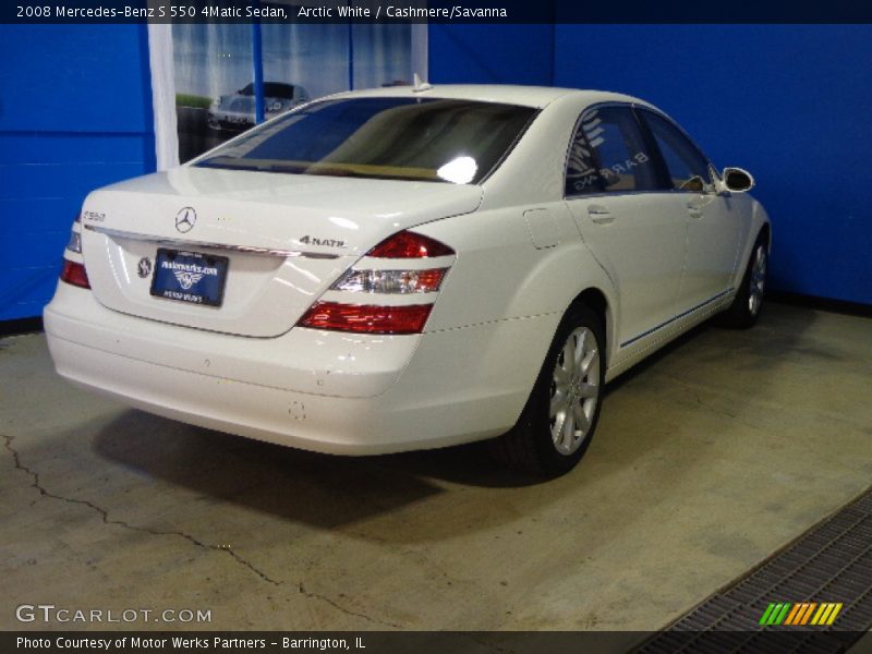 Arctic White / Cashmere/Savanna 2008 Mercedes-Benz S 550 4Matic Sedan