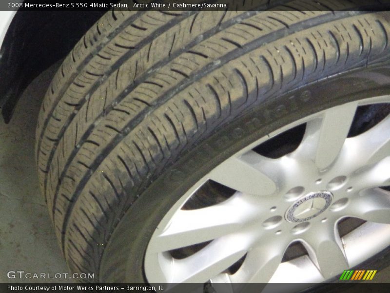 Arctic White / Cashmere/Savanna 2008 Mercedes-Benz S 550 4Matic Sedan