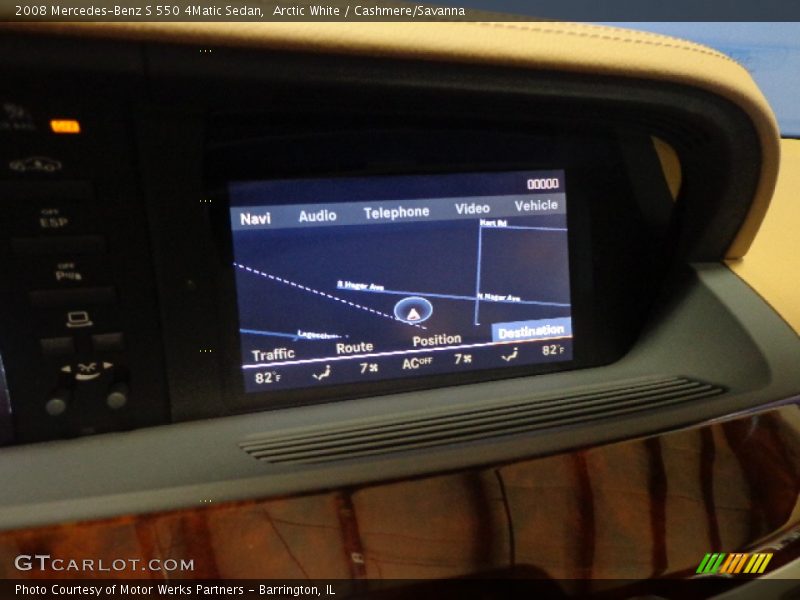 Arctic White / Cashmere/Savanna 2008 Mercedes-Benz S 550 4Matic Sedan