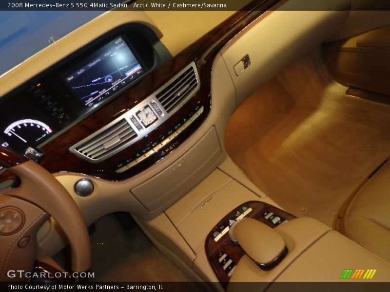 Arctic White / Cashmere/Savanna 2008 Mercedes-Benz S 550 4Matic Sedan