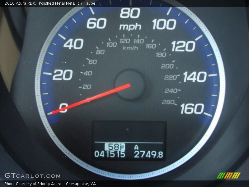 Polished Metal Metallic / Taupe 2010 Acura RDX