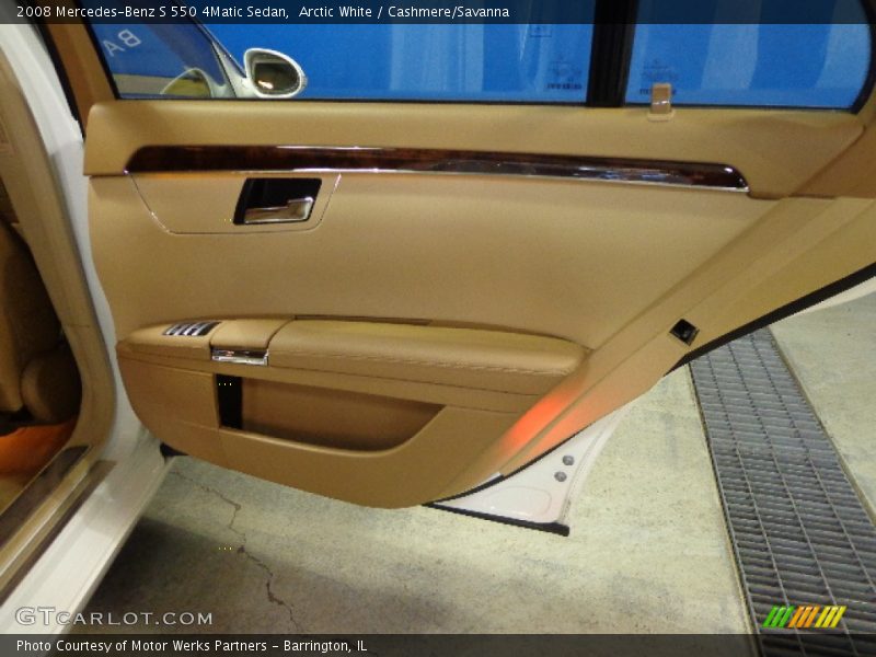Arctic White / Cashmere/Savanna 2008 Mercedes-Benz S 550 4Matic Sedan