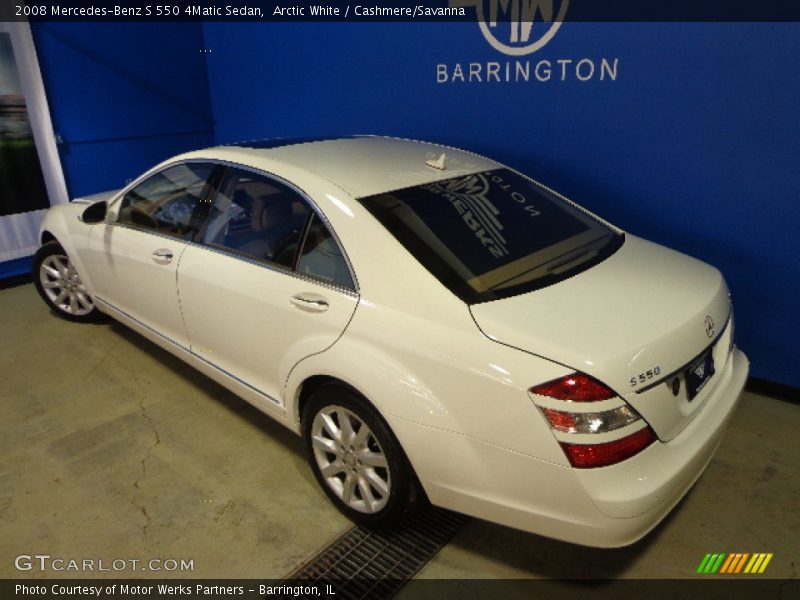 Arctic White / Cashmere/Savanna 2008 Mercedes-Benz S 550 4Matic Sedan