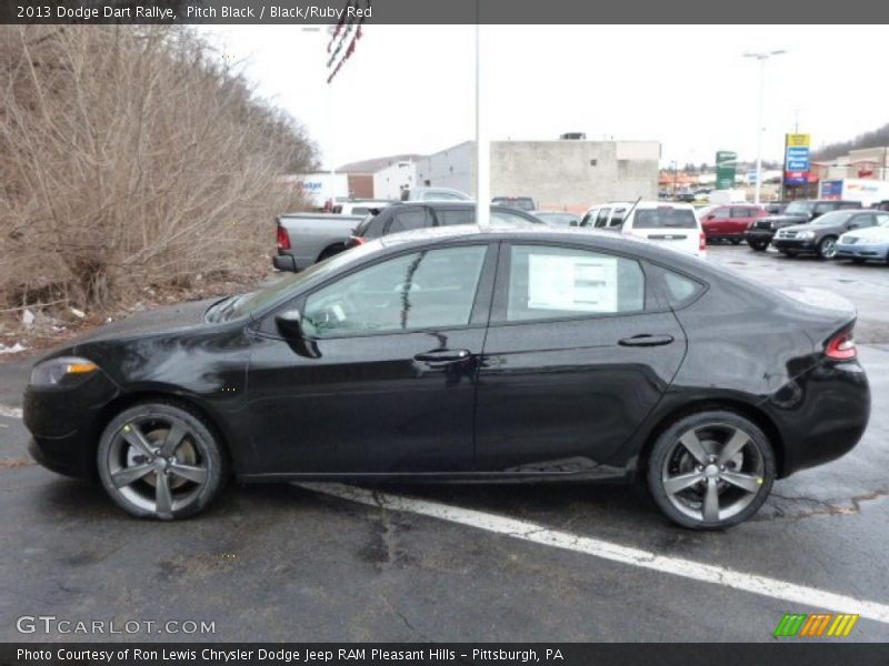 Pitch Black / Black/Ruby Red 2013 Dodge Dart Rallye