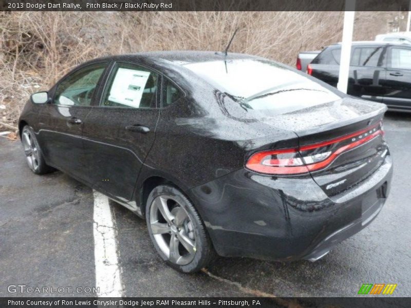 Pitch Black / Black/Ruby Red 2013 Dodge Dart Rallye