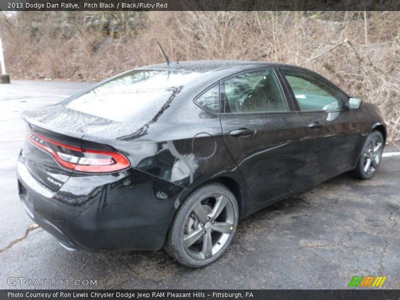 Pitch Black / Black/Ruby Red 2013 Dodge Dart Rallye