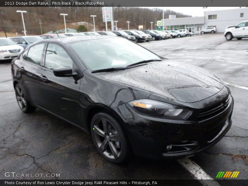 Pitch Black / Black/Ruby Red 2013 Dodge Dart Rallye