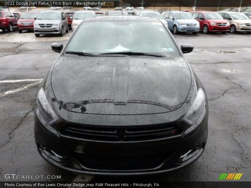 Pitch Black / Black/Ruby Red 2013 Dodge Dart Rallye