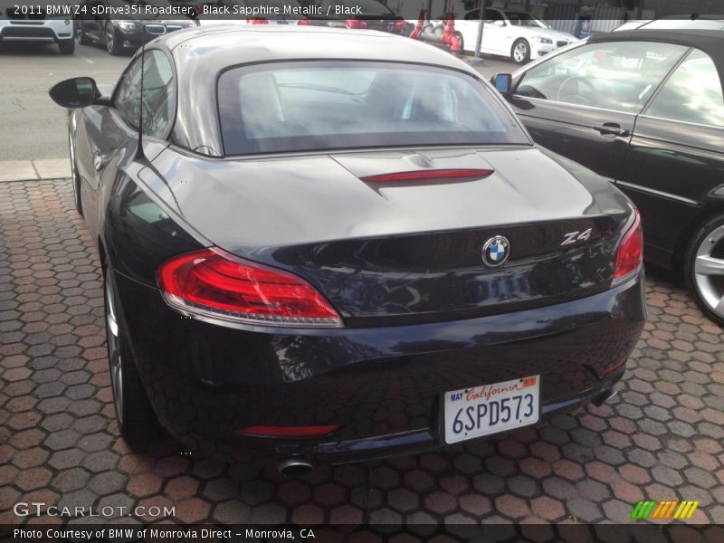 Black Sapphire Metallic / Black 2011 BMW Z4 sDrive35i Roadster