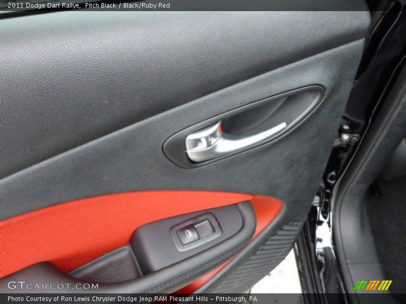 Pitch Black / Black/Ruby Red 2013 Dodge Dart Rallye