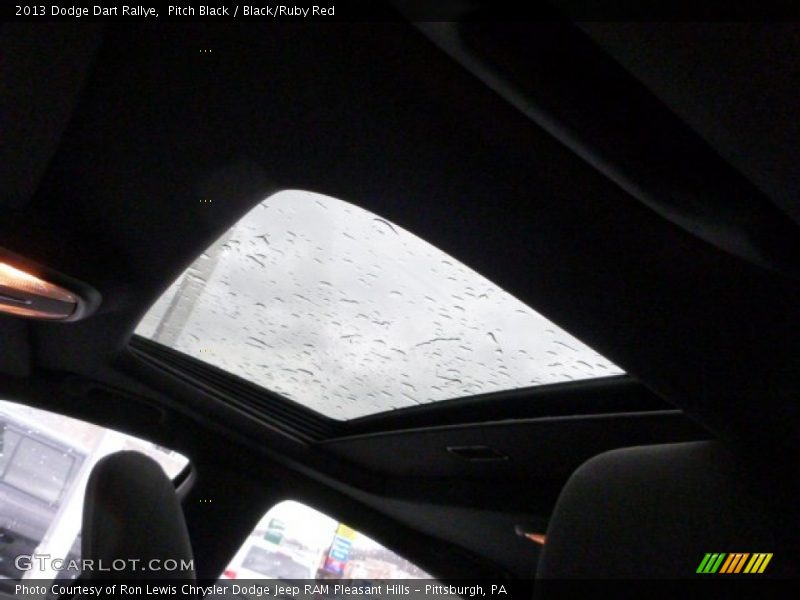 Pitch Black / Black/Ruby Red 2013 Dodge Dart Rallye