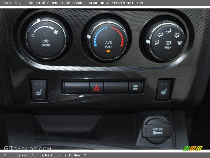 Controls of 2010 Challenger SRT8 Furious Fuchsia Edition
