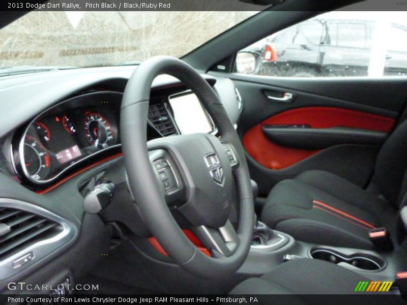 Pitch Black / Black/Ruby Red 2013 Dodge Dart Rallye