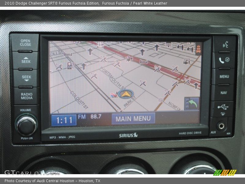 Navigation of 2010 Challenger SRT8 Furious Fuchsia Edition