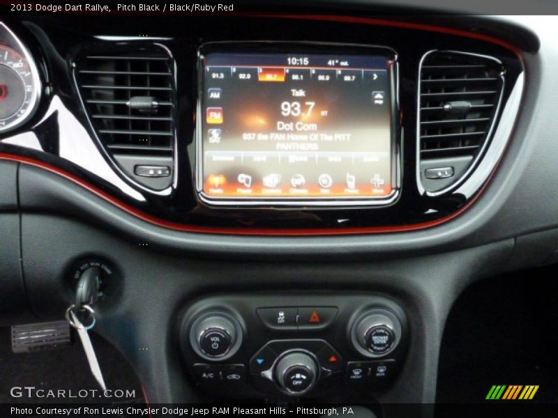 Pitch Black / Black/Ruby Red 2013 Dodge Dart Rallye