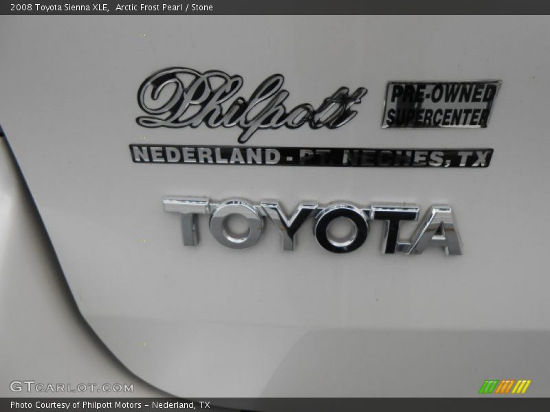Arctic Frost Pearl / Stone 2008 Toyota Sienna XLE