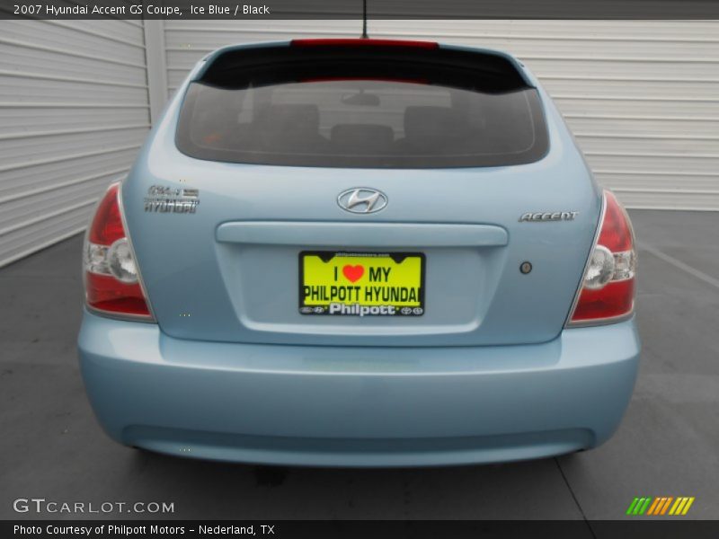 Ice Blue / Black 2007 Hyundai Accent GS Coupe