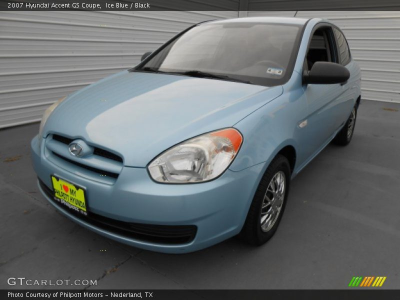 Ice Blue / Black 2007 Hyundai Accent GS Coupe