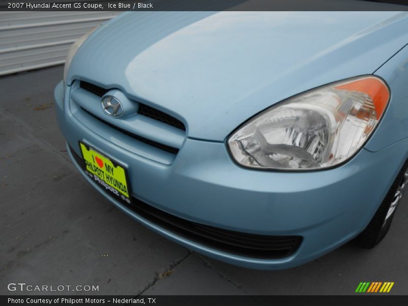 Ice Blue / Black 2007 Hyundai Accent GS Coupe