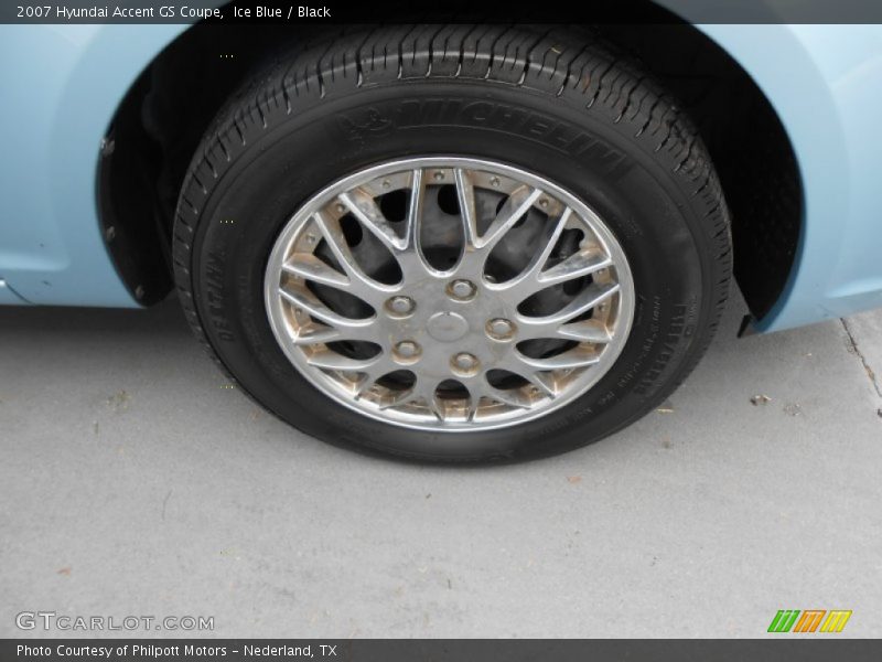 Ice Blue / Black 2007 Hyundai Accent GS Coupe