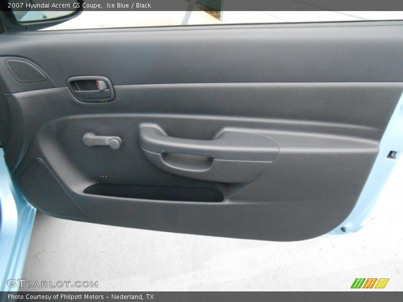 Ice Blue / Black 2007 Hyundai Accent GS Coupe