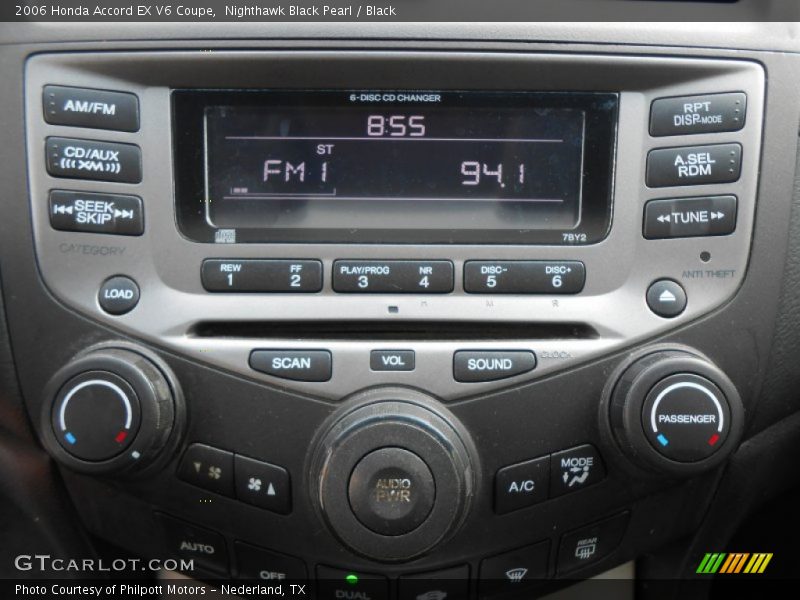 Controls of 2006 Accord EX V6 Coupe