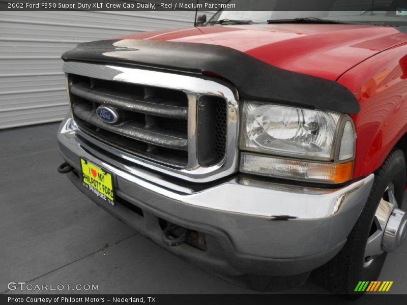Red / Medium Parchment 2002 Ford F350 Super Duty XLT Crew Cab Dually