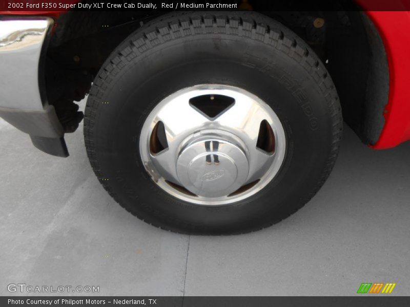 Red / Medium Parchment 2002 Ford F350 Super Duty XLT Crew Cab Dually